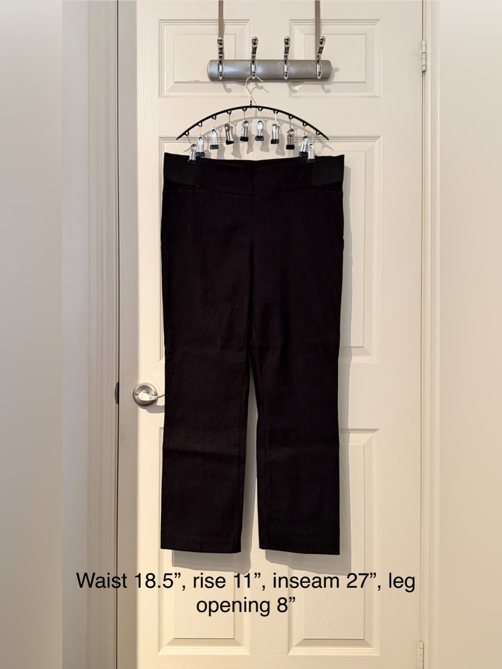 NWT Ricki’s Fit Solutions Black Microtwill Straight-Leg Pants – 16 Short
